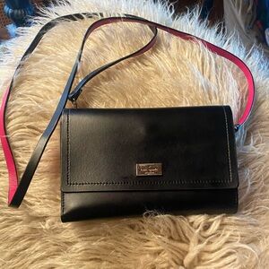 Kate Spade Arbour Hill Winni crossbody bag/wallet in black leather